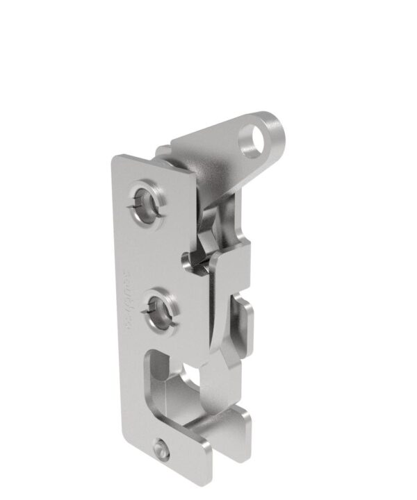 Southco Rotary Push-to-Close Latch, Small Size, Single Stage, Top Trigger, 1/4-20 Thread, Stainless Steel, Passivate