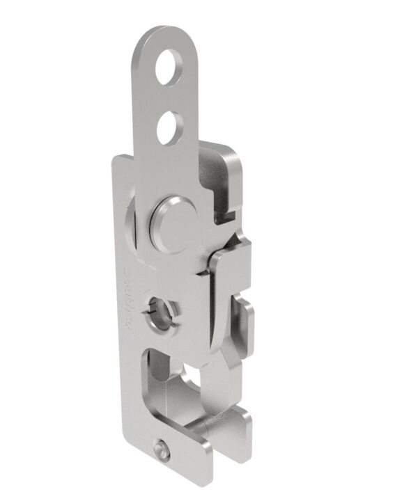 Southco Rotary Push-to-Close Latch, Small Size, Single Stage, In-Line Lever, M6 Thread, Stainless Steel, Passivate