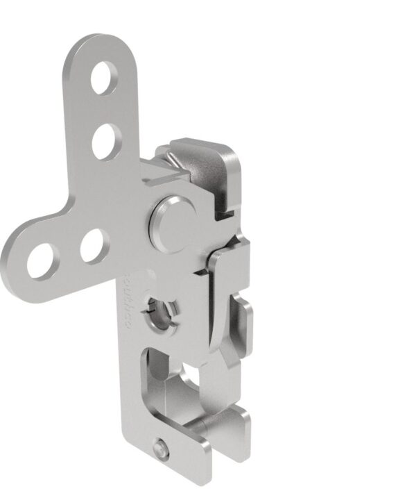 Southco Rotary Push-to-Close Latch, Small Size, Single Stage, 2-Point Lever, M6 Thread, Stainless Steel, Passivate
