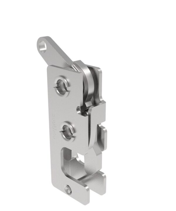 Southco Rotary Push-to-Close Latch, Small Size, Single Stage, Bottom Trigger, M6 Thread, Stainless Steel, Passivate