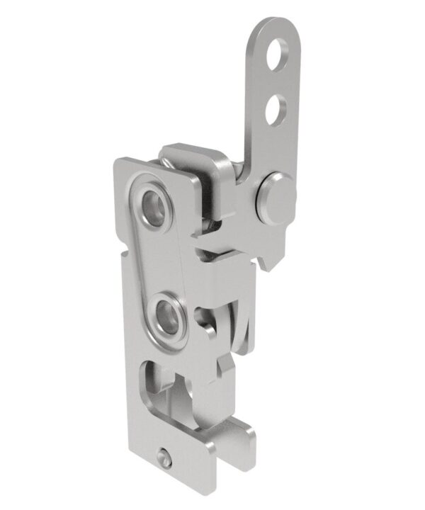 Southco Rotary Push-to-Close Latch, Small Size, Two Stage, In-Line Lever, 7.2 mm Through Hole, Stainless Steel, Passivate