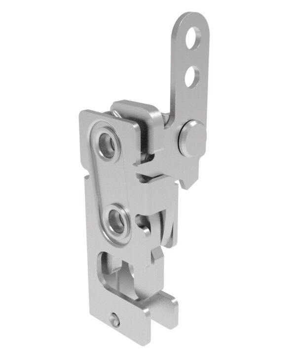 Southco Rotary Push-to-Close Latch, Small Size, Two Stage, In-Line Lever, M6 Thread, Stainless Steel, Passivate