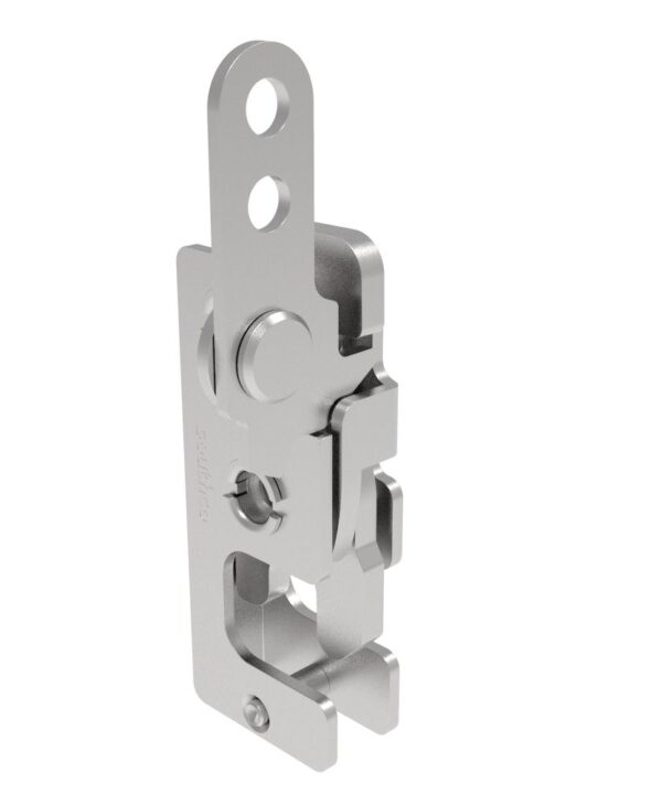 Southco Rotary Push-to-Close Latch, Small Size, Two Stage, In-Line Lever, 1/4-20 Thread, Stainless Steel, Passivate