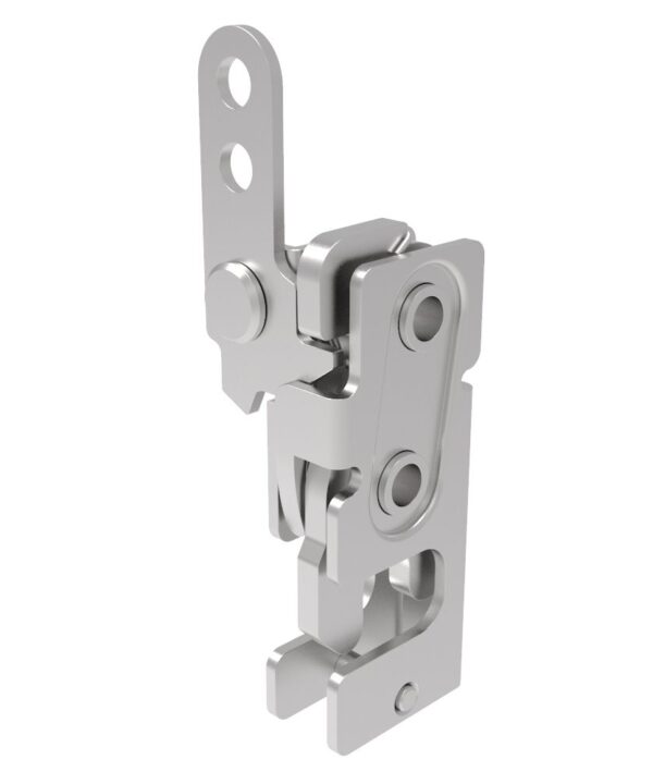 Southco Rotary Push-to-Close Latch, Small Size, Two Stage, In-Line Lever, M6 Thread, Stainless Steel, Passivate