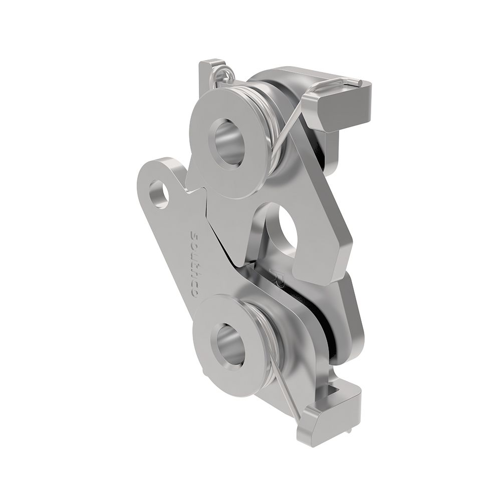 Southco Rotary Push-to-Close, Medium Size, Bottom, 5/16-18 Thread, Stainless Steel, Passivated