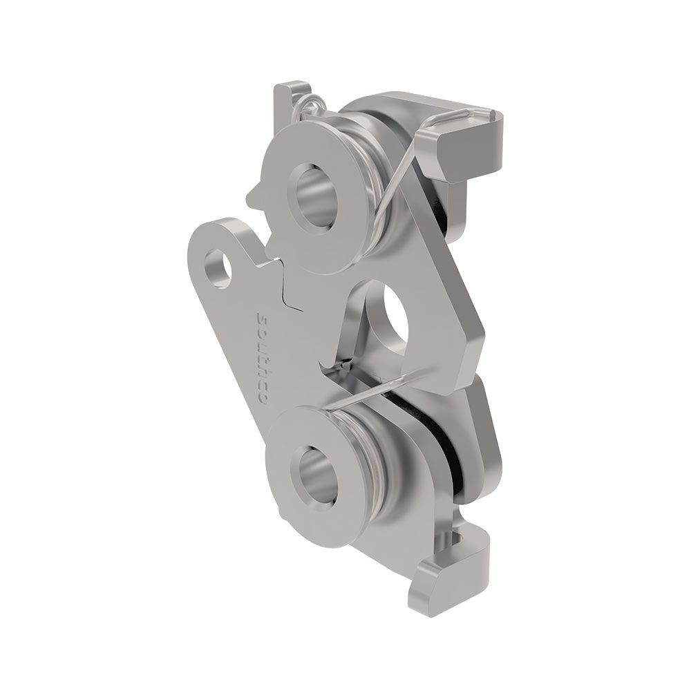 Southco Rotary Push-to-Close, Medium Size, Bottom, M8 Thread, Stainless Steel, Passivated