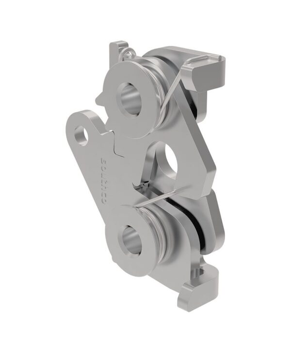 Southco Rotary Push-to-Close, Medium Size, Bottom, 5/16-18 Thread, Stainless Steel, Passivated