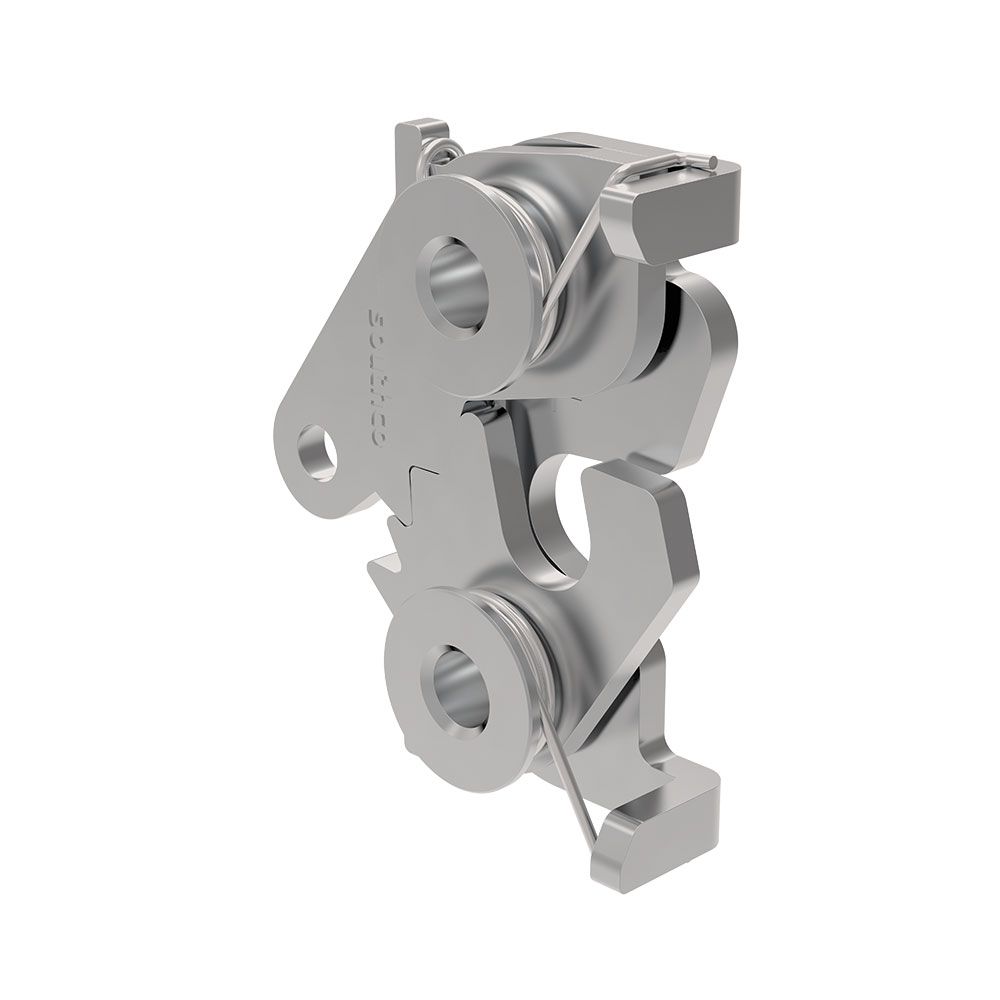 Southco Rotary Push-to-Close, Medium Size, Bottom, 5/16-18 Thread, Stainless Steel, Passivated