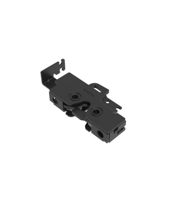 Southco Rotary Push-to-Close Latch, Medium Size, Single Stage, Bottom Trigger, Integrated Cable Mounting Bracket (for cable with spring), 1/4-20 Thread, Steel, Zinc Nickel