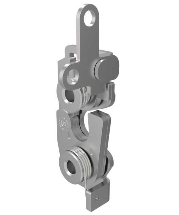 Southco Rotary Push-to-Close Latch, Large Size, Single Stage, 2-Point Trigger, 6.7 mm Thru Hole, Stainless Steel, Passivated, Natural