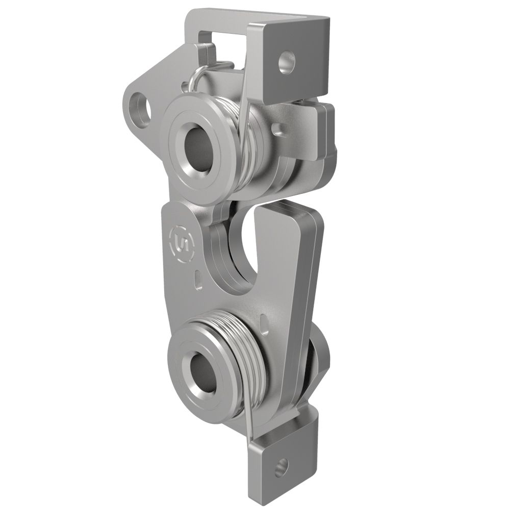 Southco Rotary Push-to-Close Latch, Large Size, Single Stage, Bottom Trigger, 6.7 mm Thru Hole, Stainless Steel, Passivated, Natural
