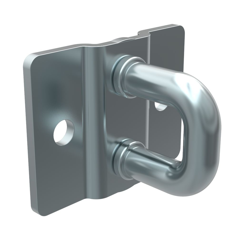 Southco Rotary Push-to-Close Latch Striker, Micro Size, Steel, Zinc Plate, Bright chromate, Bright
