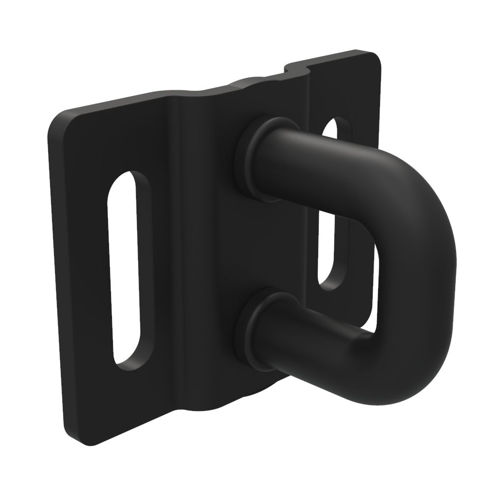 Southco Rotary Push-to-Close Latch Striker, Micro Size, Steel, Zinc Nickel, Black