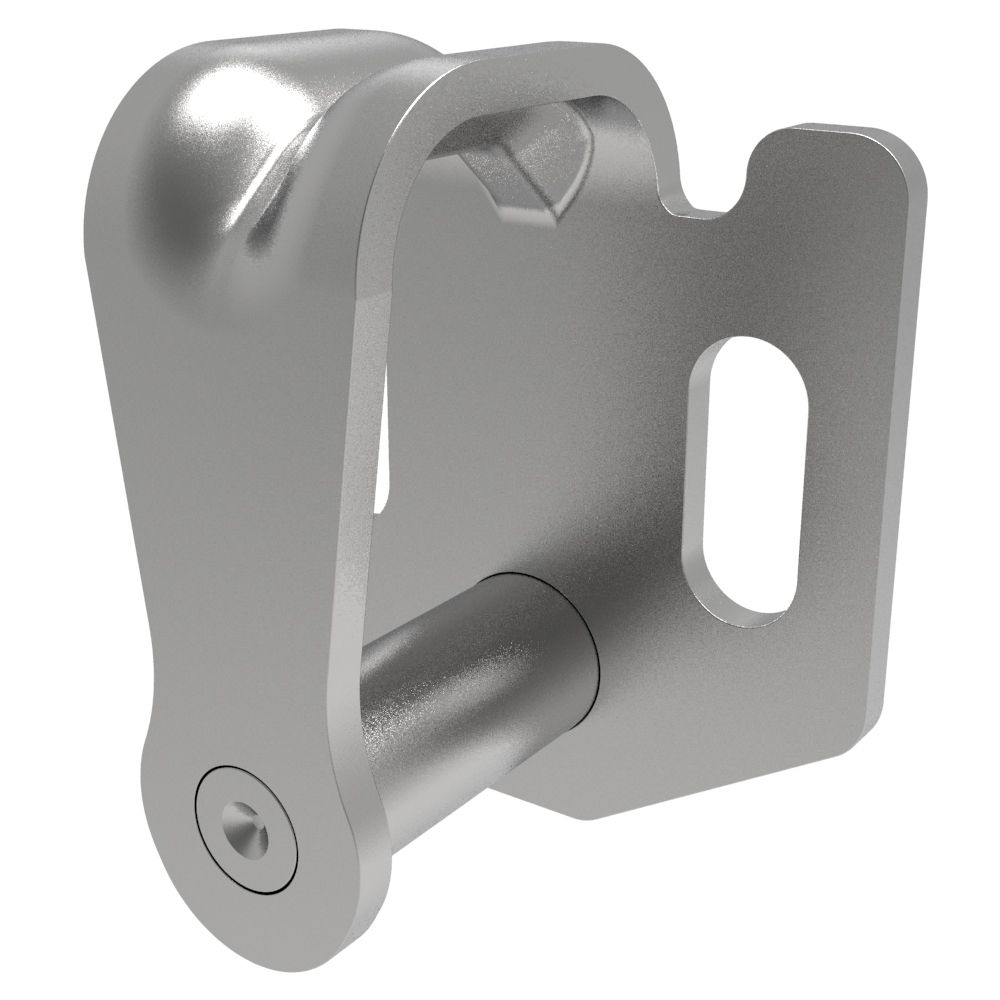 Southco Rotary Push-to-Close Latch, Striker, Steel, Zinc, Bright chromate