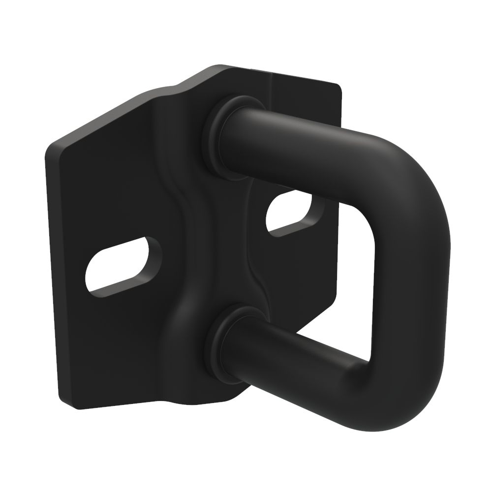 Southco Rotary Push-to-Close Latch Striker, Small Size, Steel, Zinc Nickel, Black