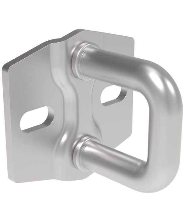 Southco Rotary Push-to-Close Latch Striker, Small Size, Stainless steel, Nickel Plated, Bright