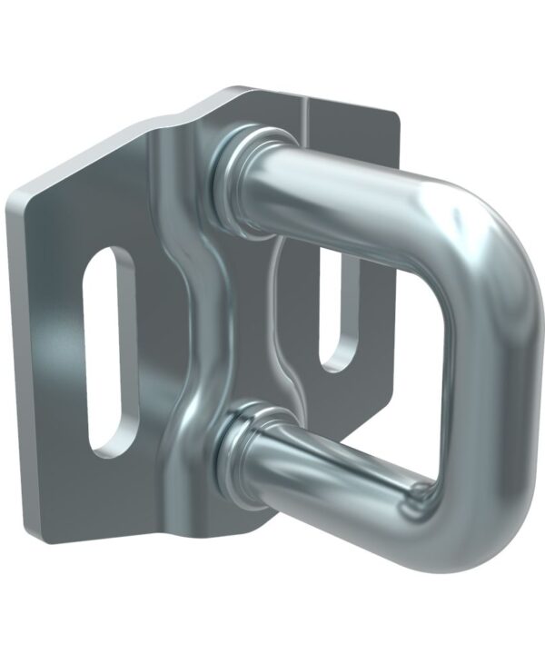 Southco Rotary Push-to-Close Latch Striker, Small Size, Steel, Zinc Plate, Bright chromate, Bright
