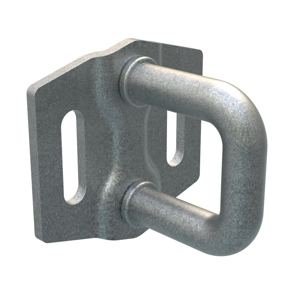 Southco Rotary Push-to-Close Latch Striker, Small Size, Steel, Zinc Nickel, Bright