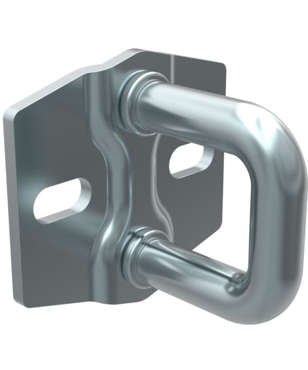 Southco Rotary Push-to-Close Latch Striker, Small Size, Steel, Zinc Plate, Bright chromate, Bright