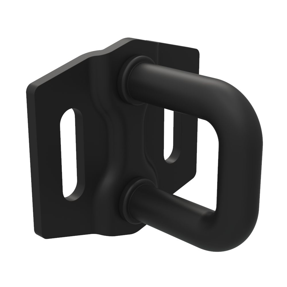 Southco Rotary Push-to-Close Latch Striker, Small Size, Steel, Zinc Nickel, Black