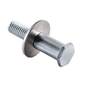 Southco Rotary Push-to-Close Latch, Striker Bolt, Steel, Zinc Plate, Bright chromate
