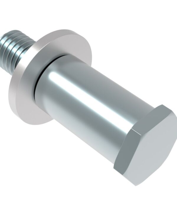 Southco Rotary Push-to-Close Latch, Striker Bolt, Steel, Zinc Plate, Bright chromate