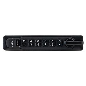 Southco Self Contained Electronic Locking System, Electronic Access - Key Pad, Horizontal, Knob Right, Black