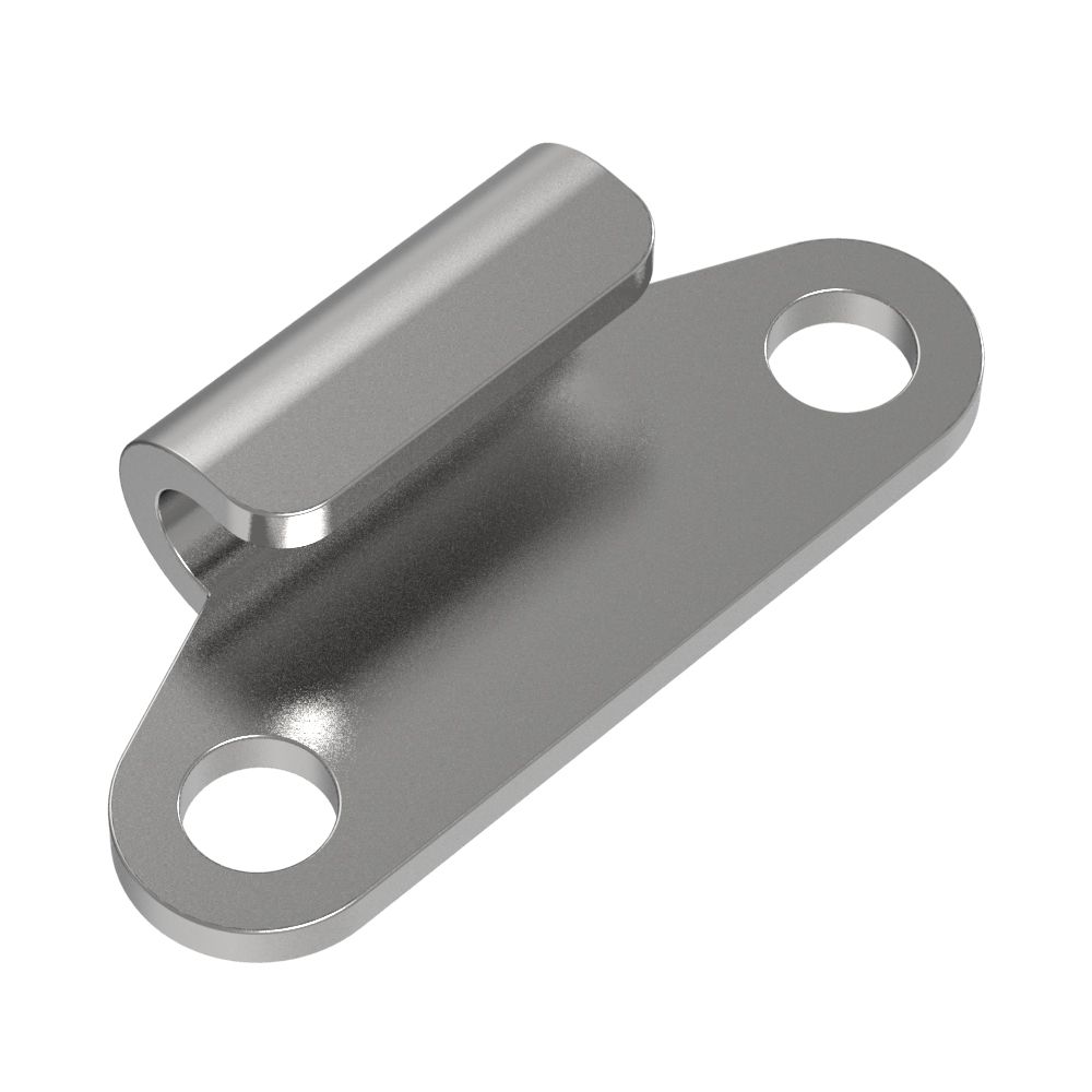 Southco Toggle Style Draw Latch, Keeper, Steel, Zinc Plate, Bright chromate