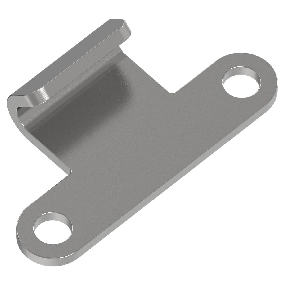 Southco Toggle Style Draw Latch, Keeper, Steel, Zinc Plate, Bright chromate