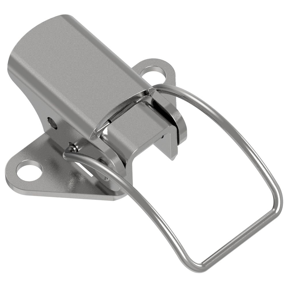 Southco Toggle Style Draw Latch, Small Size, Exposed Mount, Steel, Zinc Plate, Bright chromate