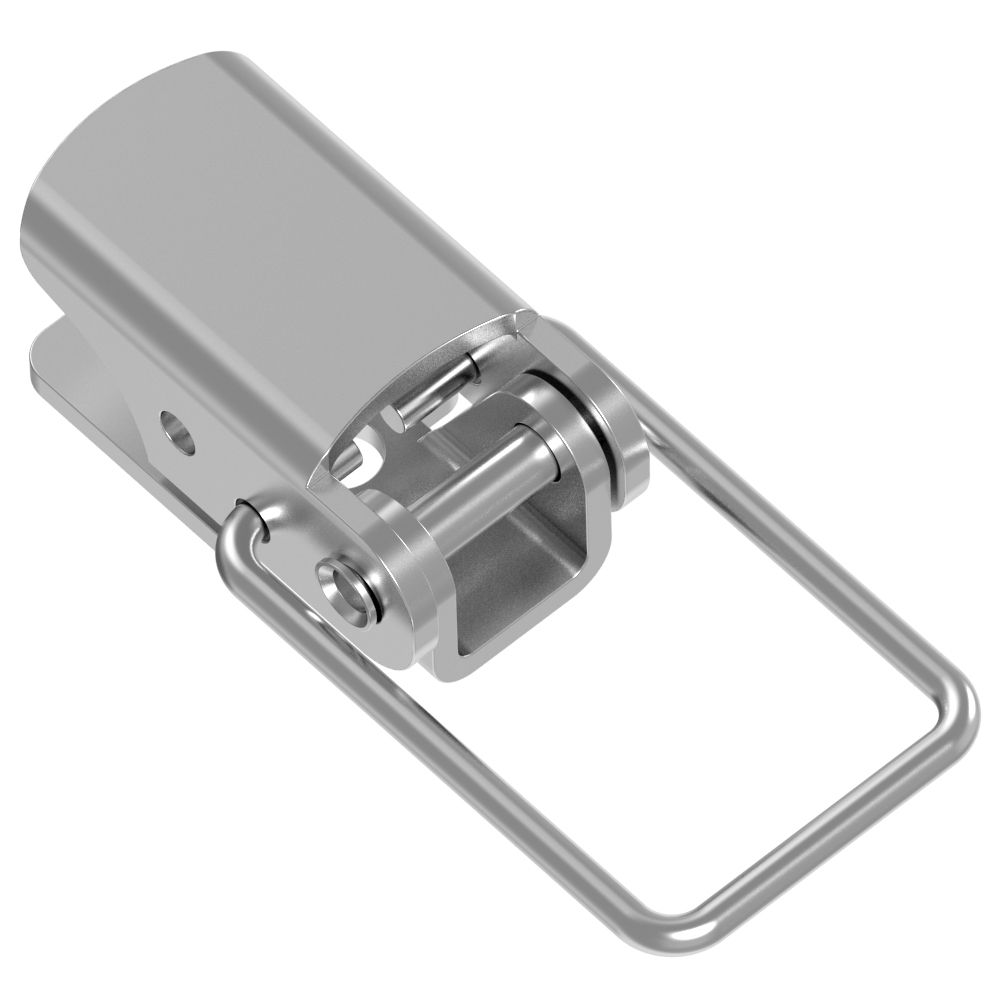 Southco Toggle Style Draw Latch, Small Size, Concealed Mount, Stainless Steel, Passivated