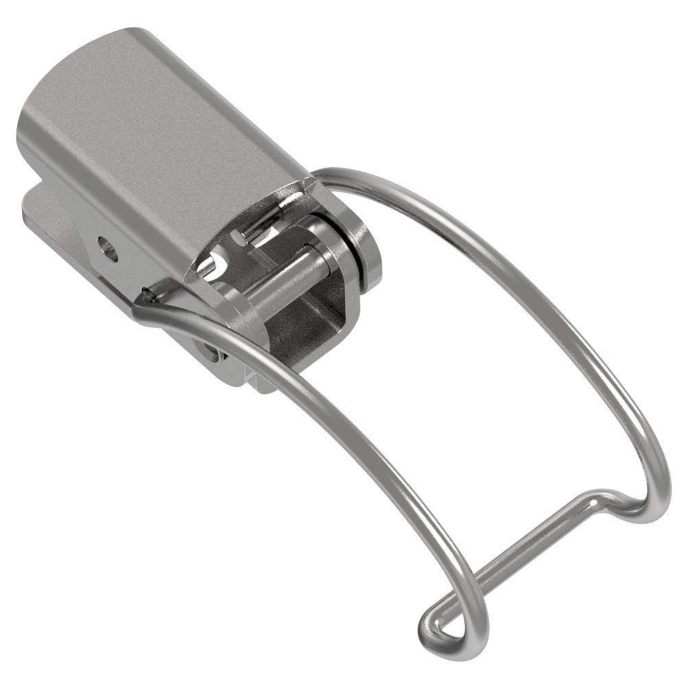 Southco Toggle Style Draw Latch, Small Size, Concealed Mount, Steel, Zinc Plate, Bright chromate