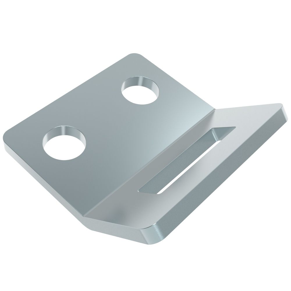Southco Draw Latch, Keeper, Steel, Zinc Plate, Bright chromate