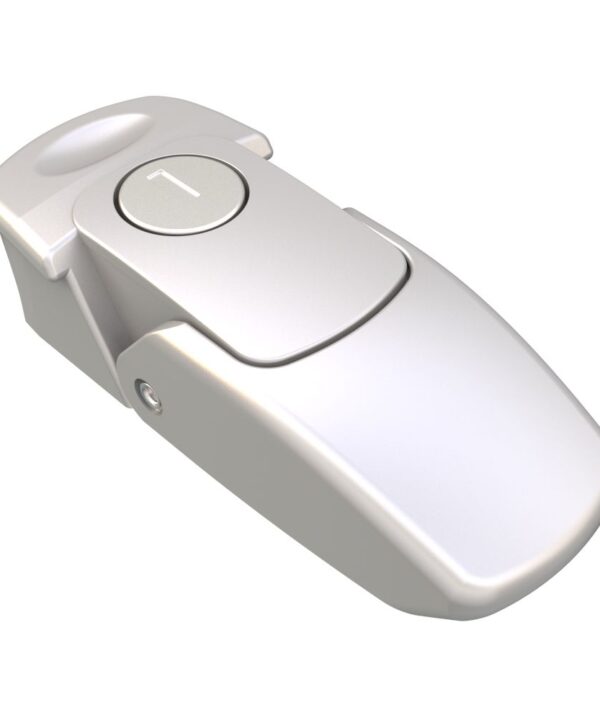 Southco Draw Latch, Key Locking, Large Size, Zinc Alloy, Chrome Plated, Satin