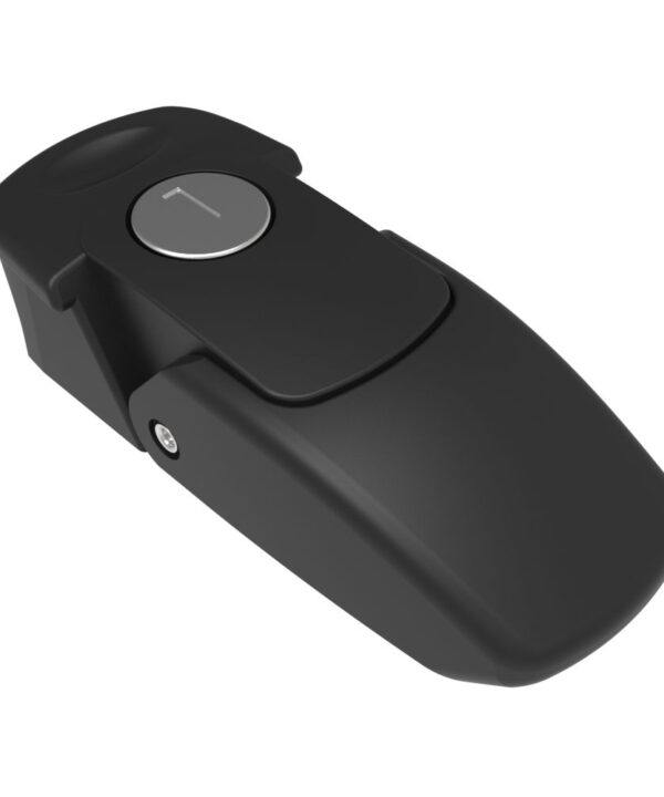 Southco Draw Latch, Key Locking, Large Size, Zinc Alloy, Powder Coat, Black
